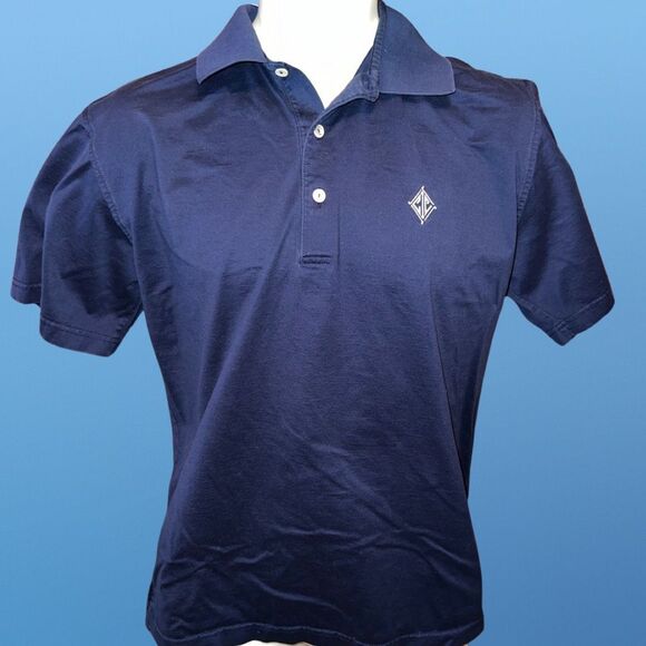 Peter Millar Navy Short Sleeve Golf Polo Size Small #91 - Picture 3 of 6